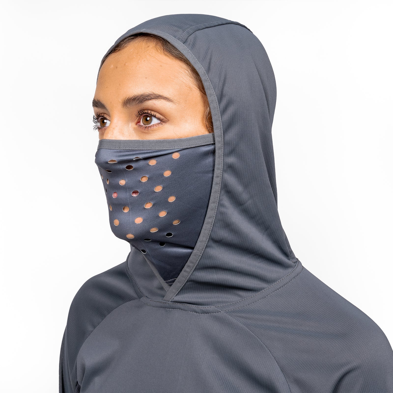 Stripey Fish Face Hoodie Women's