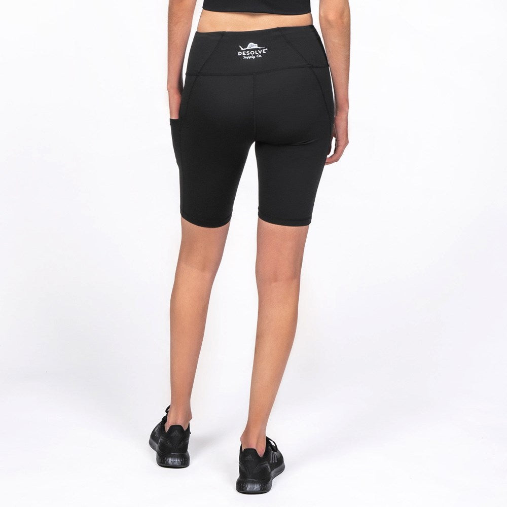 Wave Biker Shorts Womens