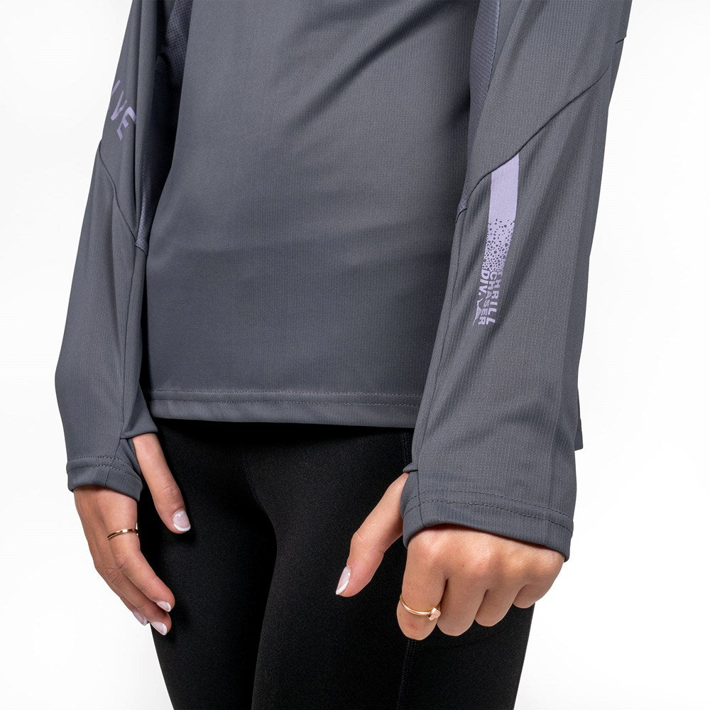 Stripey Fish Face Hoodie Women's