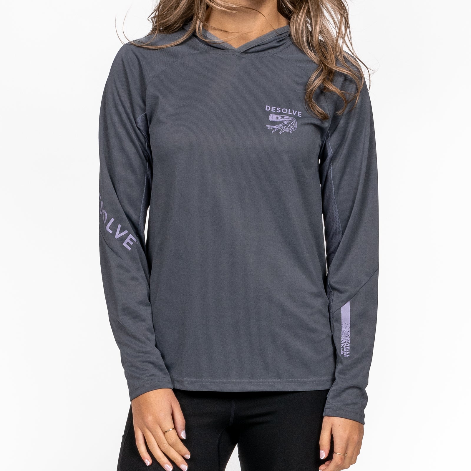 Stripey Fish Face Hoodie Women's