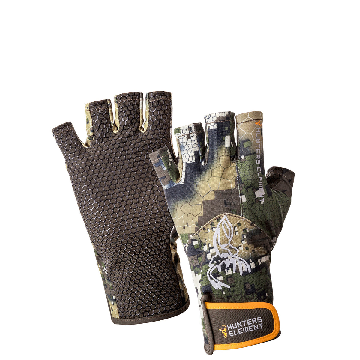 Crux Fingerless Hunting Gloves, Camo